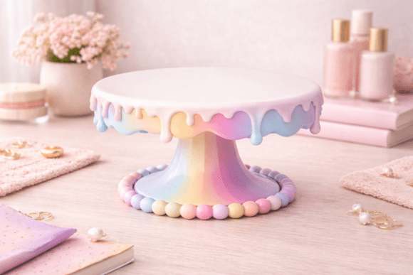 Elevating Event Styling with a Kawaii Drip Cake Stand STL Dessert Display