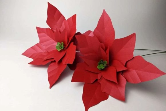 Realistic Poinsettia Paper Flower Guide