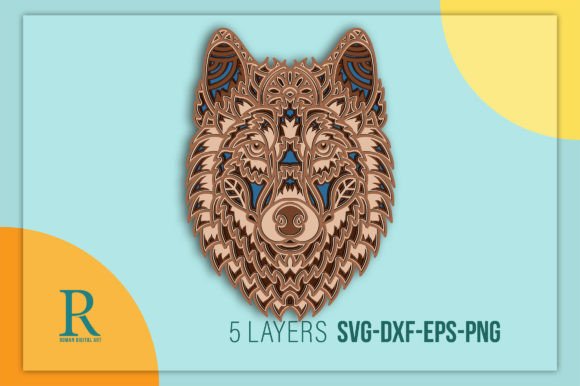 Unlocking Creative Depth with the Multilayered Wolf Mandala SVG Design